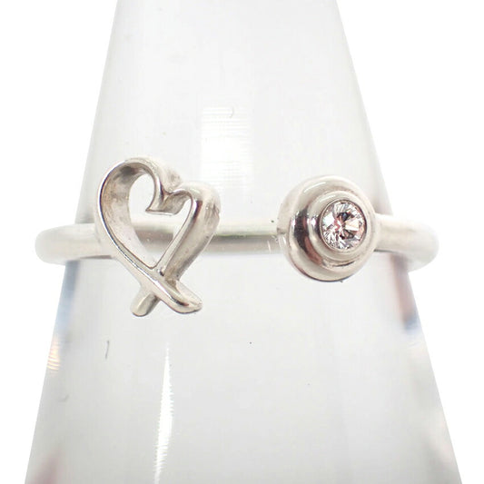 【中古】TIFFANY/ティファニー 925 ダイヤ/1pc ラビングハート ワイヤー リング /10号/j183-1