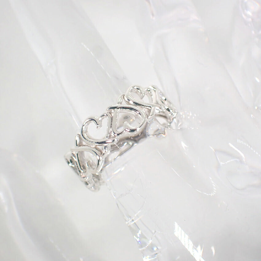 【中古】TIFFANY/ティファニー 925 フルエタニティラビングハート リング /14号/j183-4