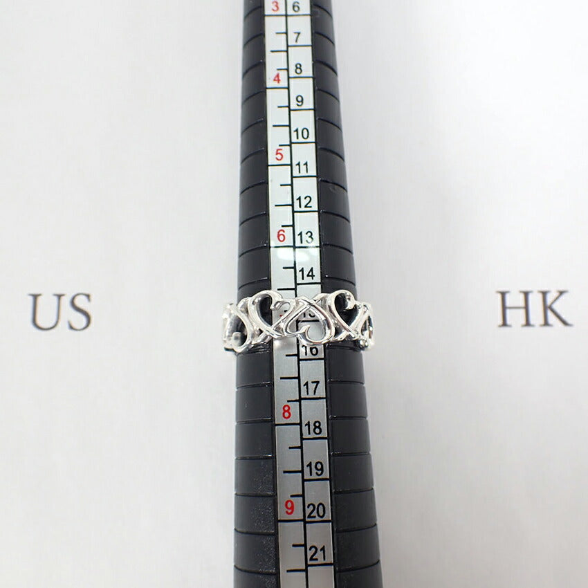 【中古】TIFFANY/ティファニー 925 フルエタニティラビングハート リング /14号/j183-4