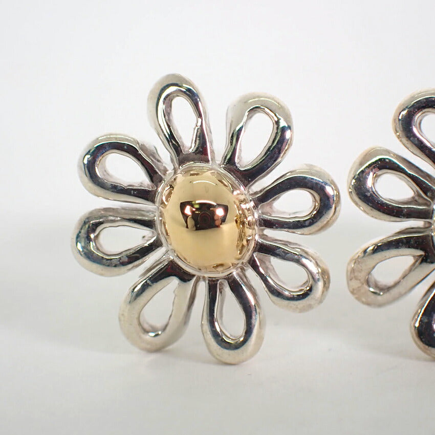 【中古】TIFFANY/ティファニー 925/750 パロマピカソ デイジー ピアス キャッチ社外/j185-3