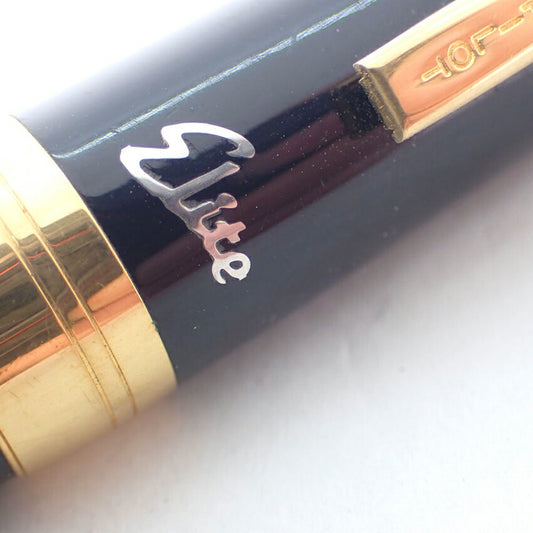 PILOT/パイロット 万年筆 ペン先１８K シルバー×ゴールド ネーム刻印有/j186-10