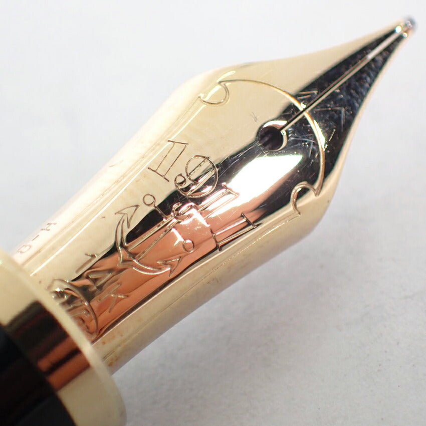 SAILOR/セーラー　万年筆　ペン先14K　ブラック×ゴールド ネーム刻印有/j186-9