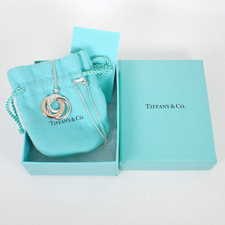【中古】TIFFANY/ティファニー 925/メタル 1837 インターロッキング サークル ネックレス/j188-2