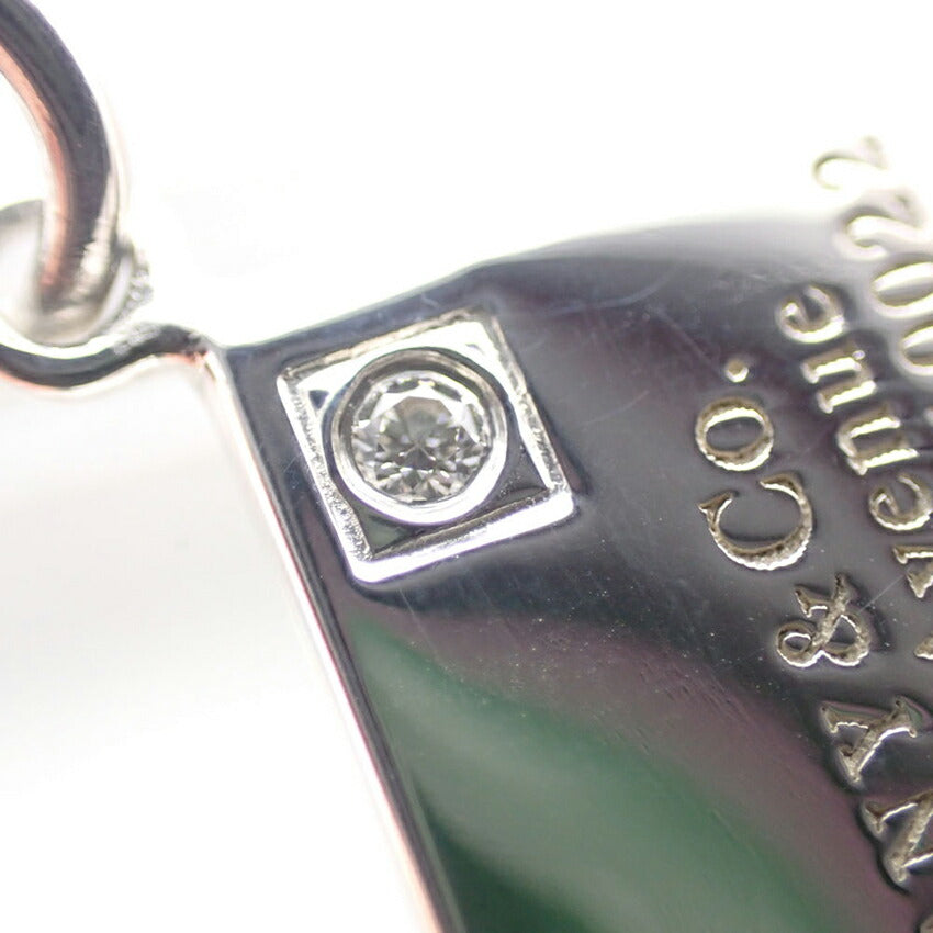【中古】TIFFANY/ティファニー 925 ニューヨーク ダイヤ1pc レター プレート ペンダント/ネックレス/j188-4