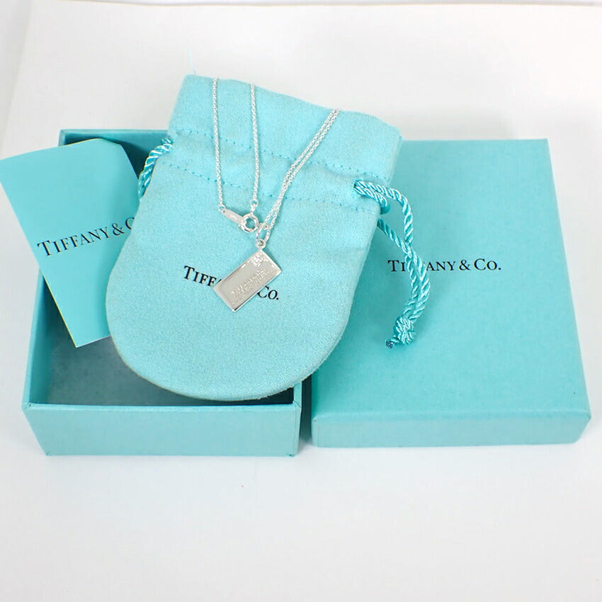 【中古】TIFFANY/ティファニー 925 ニューヨーク ダイヤ1pc レター プレート ペンダント/ネックレス/j188-4