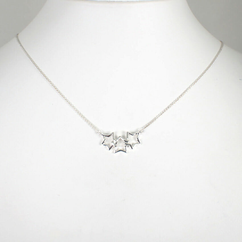 【中古】TIFFANY/ティファニー 925 トリプルスター ネックレス/j189-4