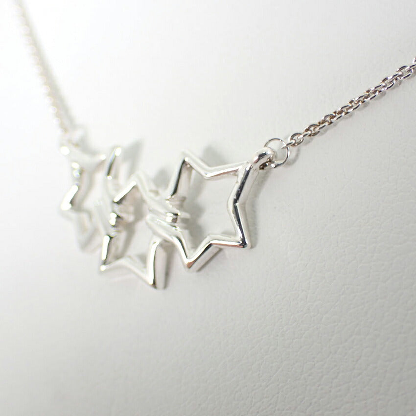 【中古】TIFFANY/ティファニー 925 トリプルスター ネックレス/j189-4