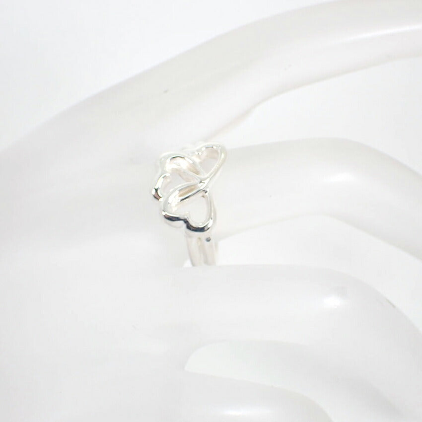 【中古】TIFFANY/ティファニー 925 トリプルハート リング /10号/j189-6