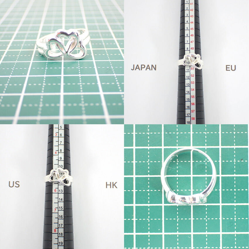 【中古】TIFFANY/ティファニー 925 トリプルハート リング /10号/j189-6