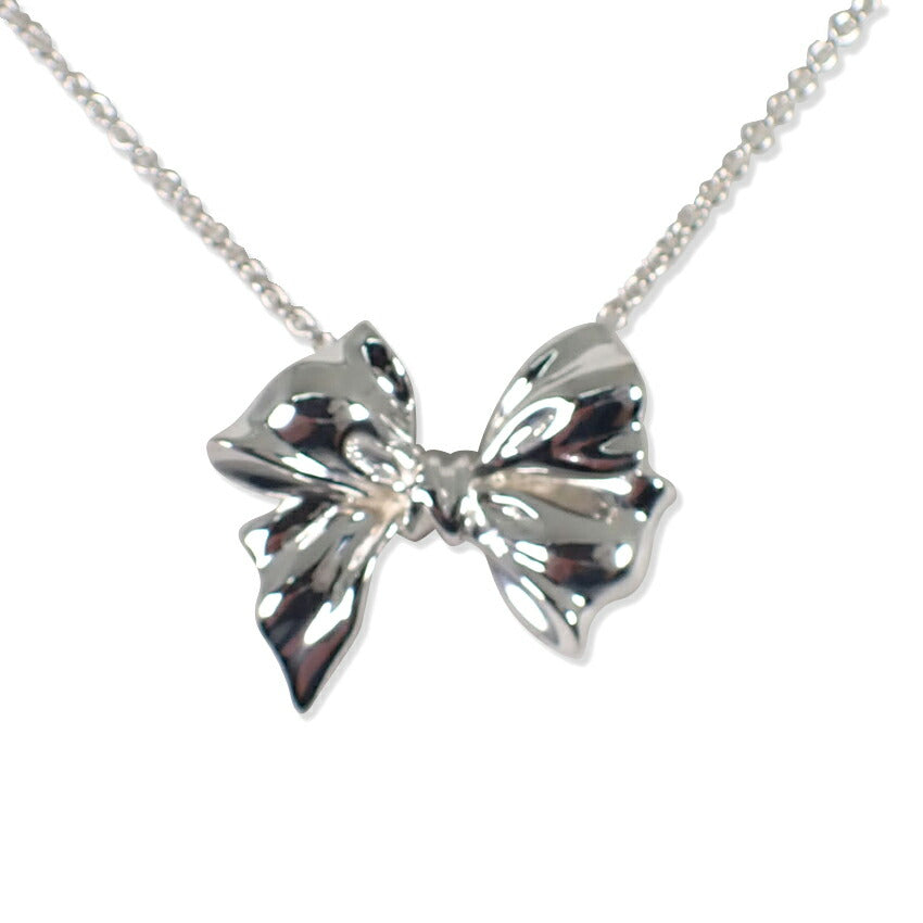 【中古】TIFFANY/ティファニー 925 リボンモチーフ ネックレス/ペンダント/j189-8