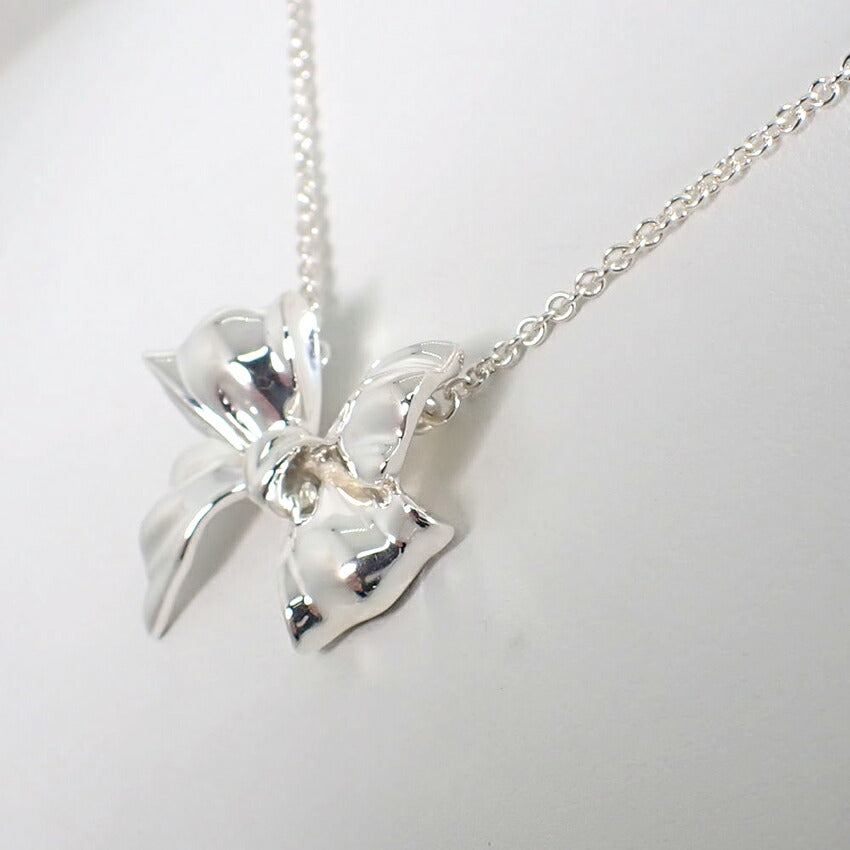 【中古】TIFFANY/ティファニー 925 リボンモチーフ ネックレス/ペンダント/j189-8