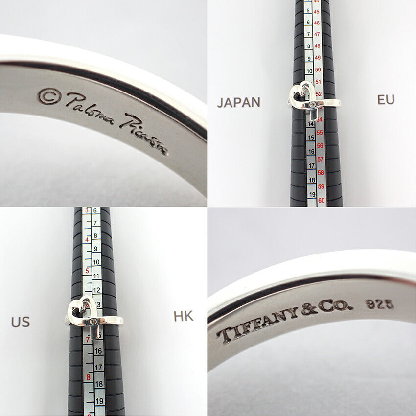 【中古】TIFFANY/ティファニー 925 ダイヤ/1pc ラビングハート リング /12.5号/j190-4