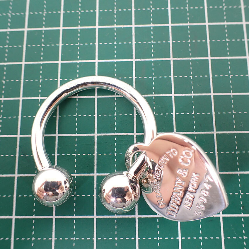 【中古】TIFFANY/ティファニー 925 リターントゥティファニー ハートタグ キーリング/j191-2