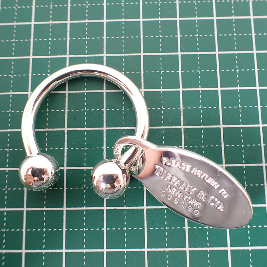 【中古】TIFFANY/ティファニー 925 リターントゥティファニー オーバルタグ キーリング/j191-7