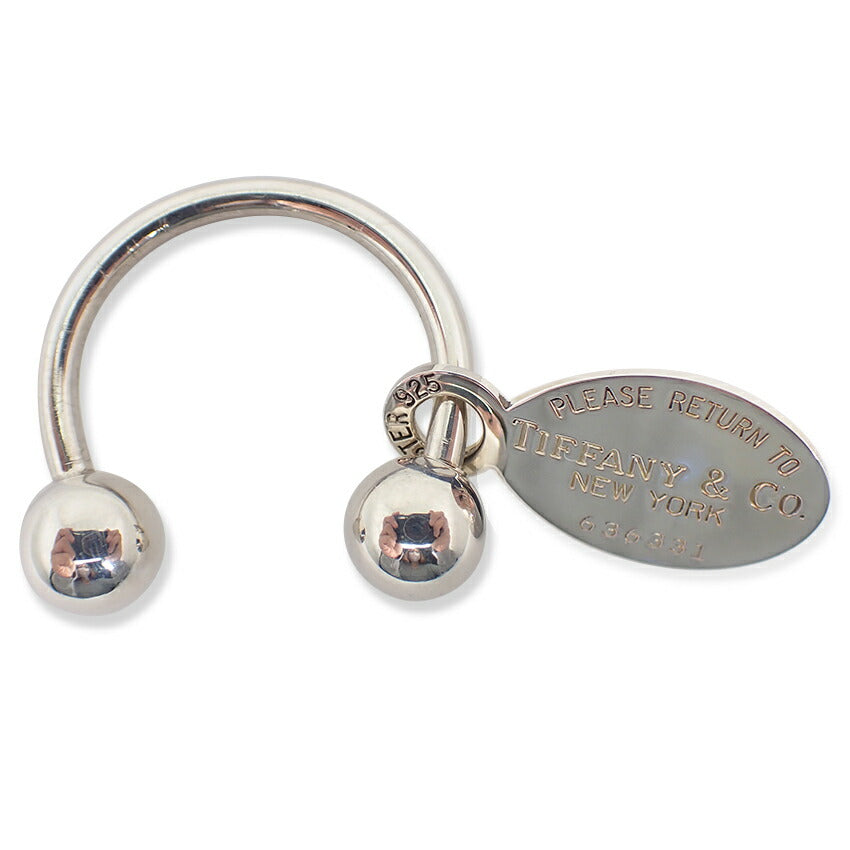 【中古】TIFFANY/ティファニー 925 リターントゥティファニー オーバルタグ キーリング/j192-10