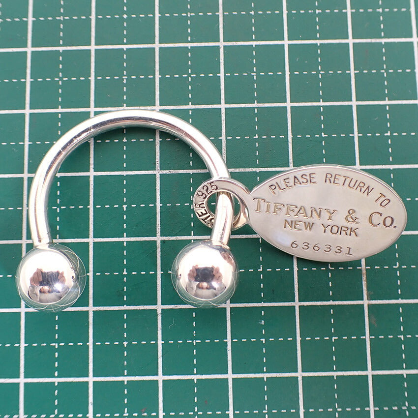 【中古】TIFFANY/ティファニー 925 リターントゥティファニー オーバルタグ キーリング/j192-10