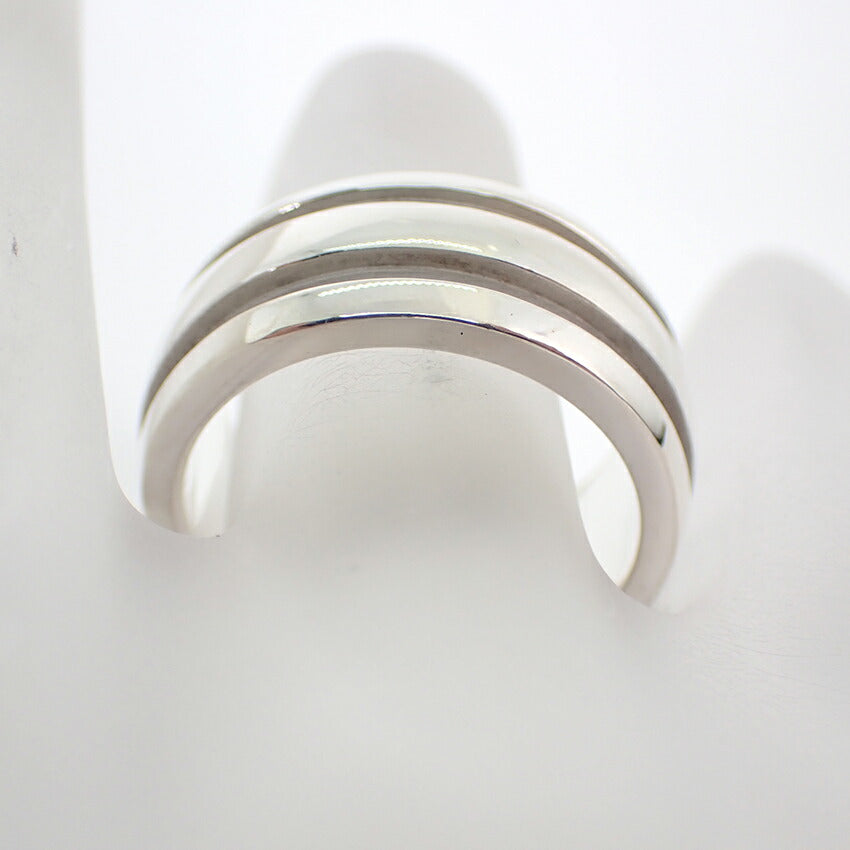 【中古】TIFFANY/ティファニー 925 グルーブド ダブルライン リング /11号/j192-2
