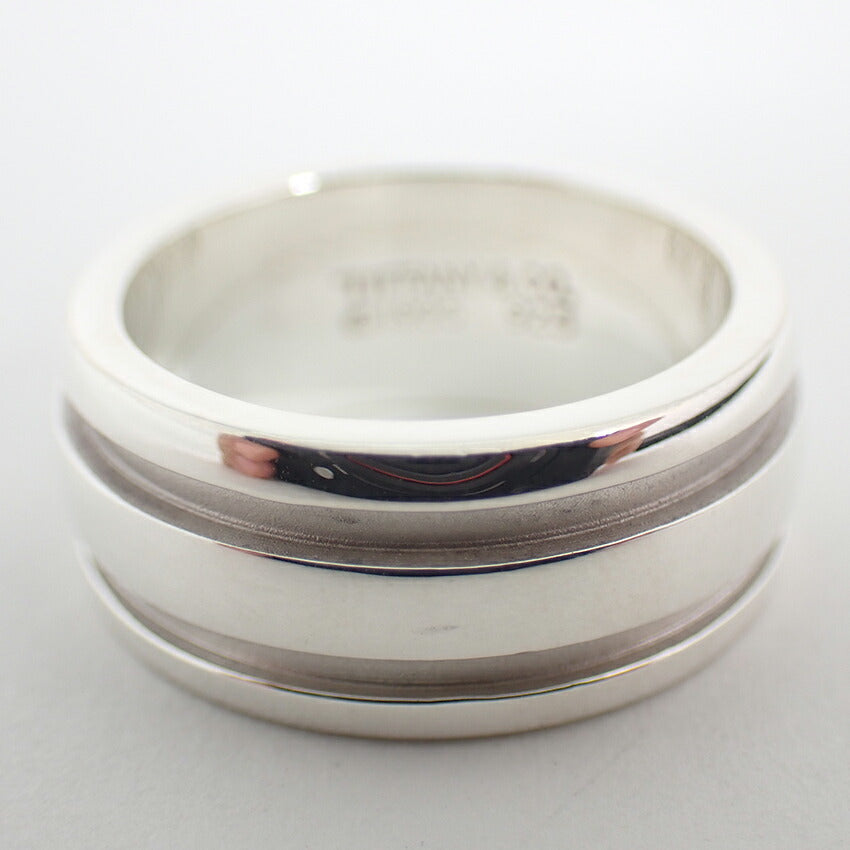 【中古】TIFFANY/ティファニー 925 グルーブド ダブルライン リング /11号/j192-2