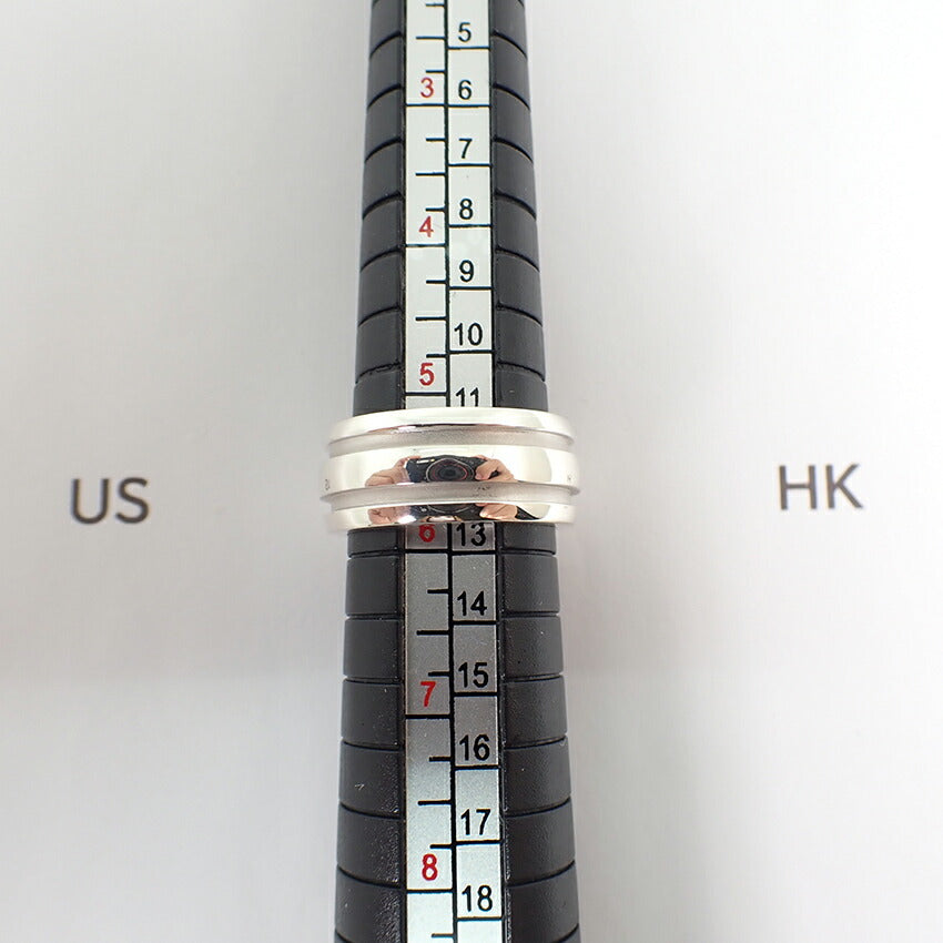 【中古】TIFFANY/ティファニー 925 グルーブド ダブルライン リング /11号/j192-2