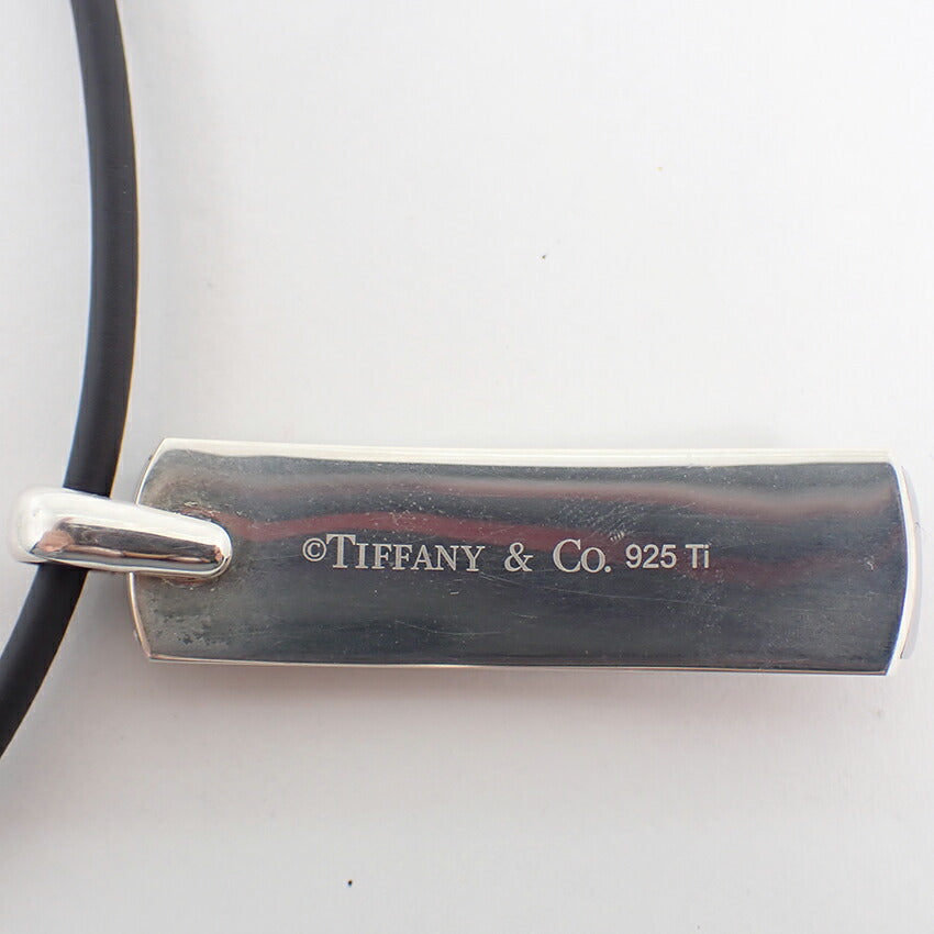 【中古】TIFFANY/ティファニー 925/チタン 1837 バー ペンダント/ネックレス/j193-8