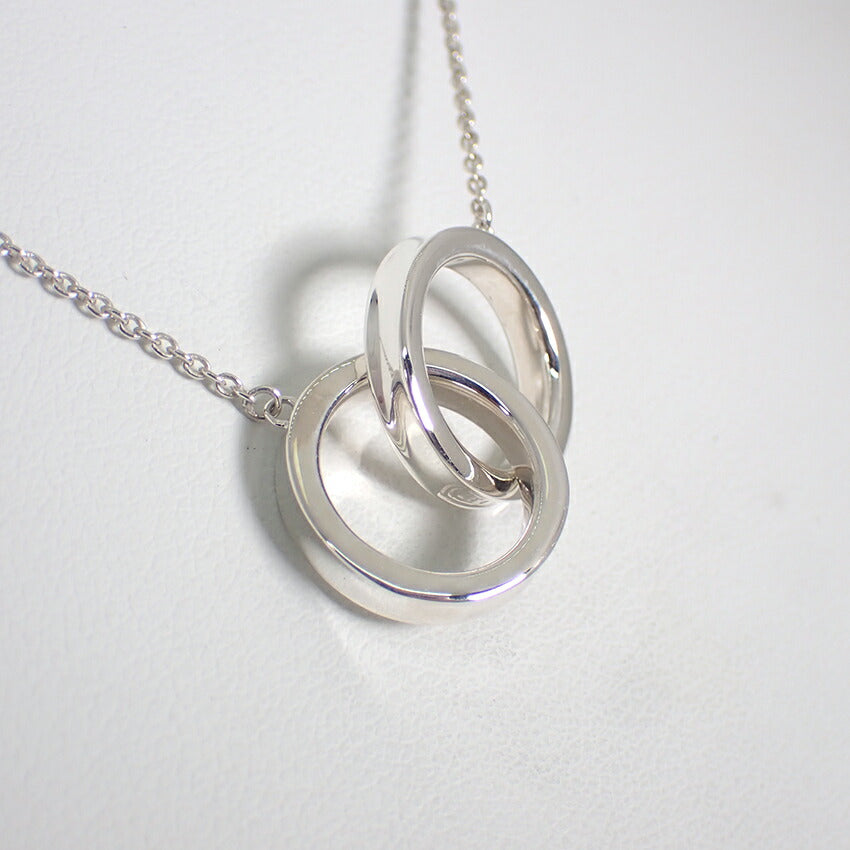 【中古】TIFFANY/ティファニー 925 1837 インターロッキング サークル ネックレス/j195-2