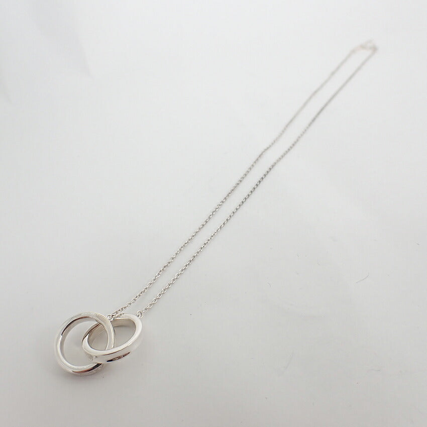 【中古】TIFFANY/ティファニー 925 1837 インターロッキング サークル ネックレス/j195-2