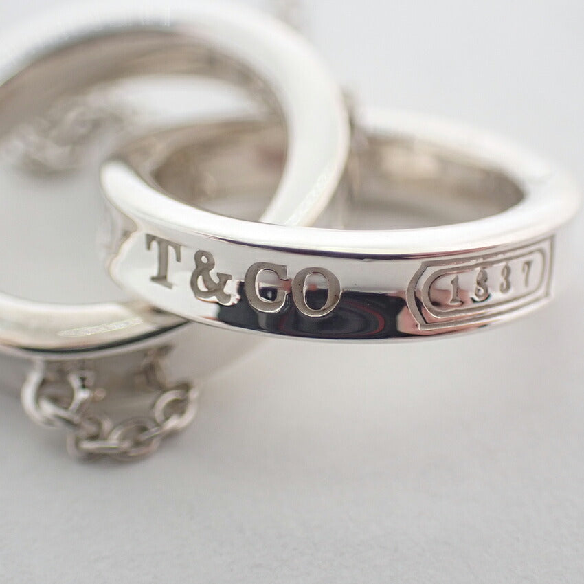 【中古】TIFFANY/ティファニー 925 1837 インターロッキング サークル ネックレス/j195-2