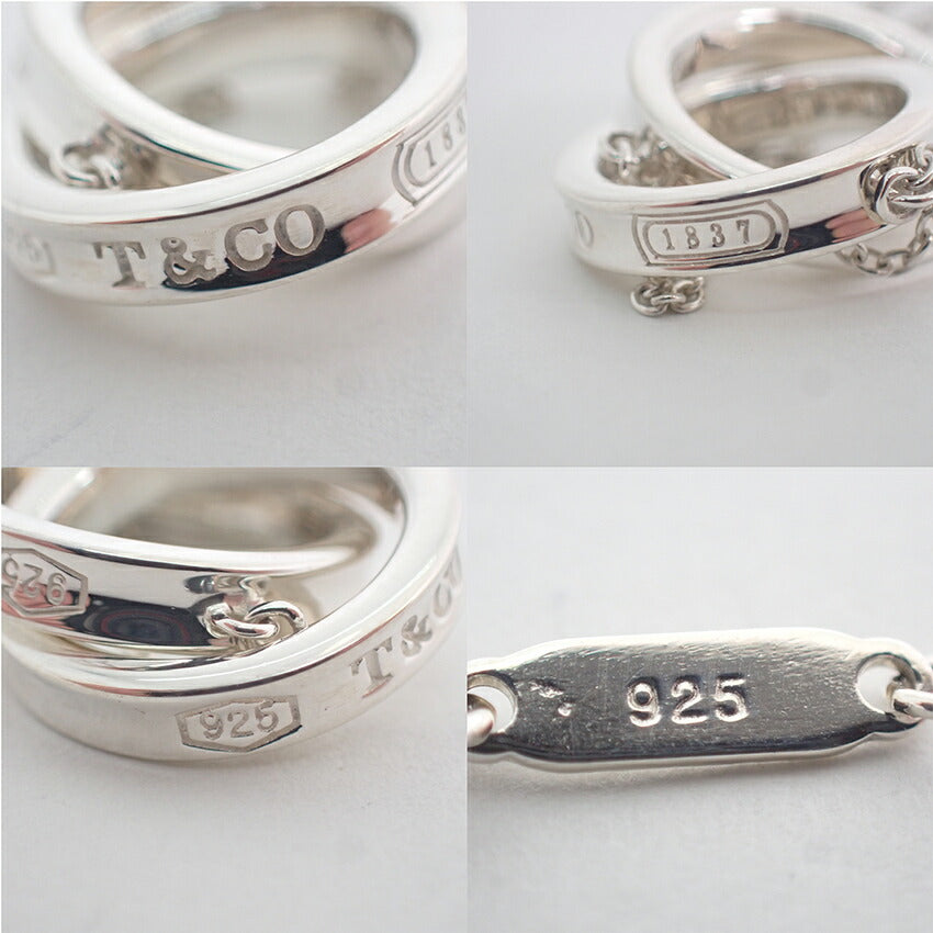 【中古】TIFFANY/ティファニー 925 1837 インターロッキング サークル ネックレス/j195-2