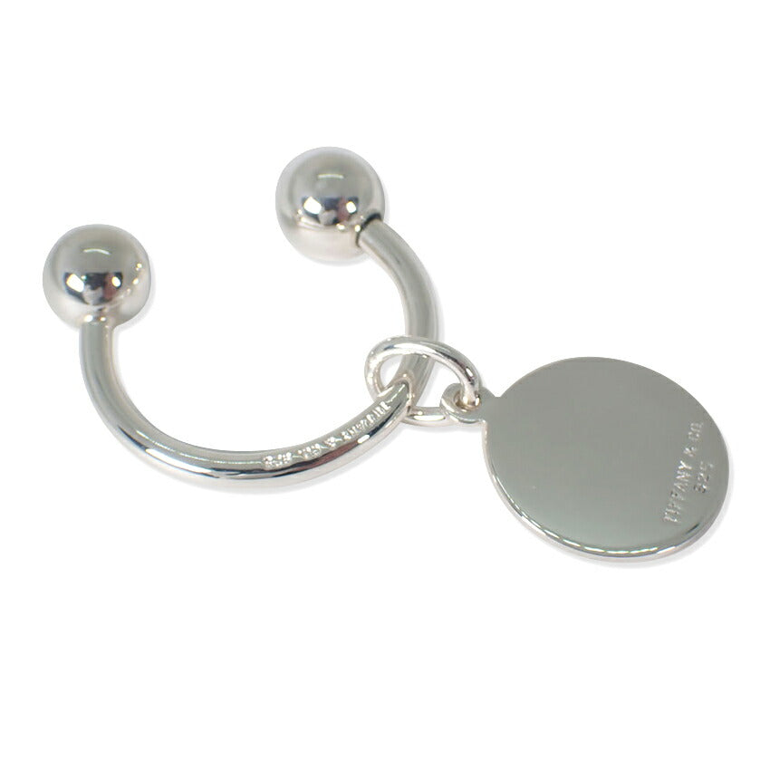【中古】TIFFANY/ティファニー 925 リターントゥティファニーラウンドタグ キーリング/j196-10