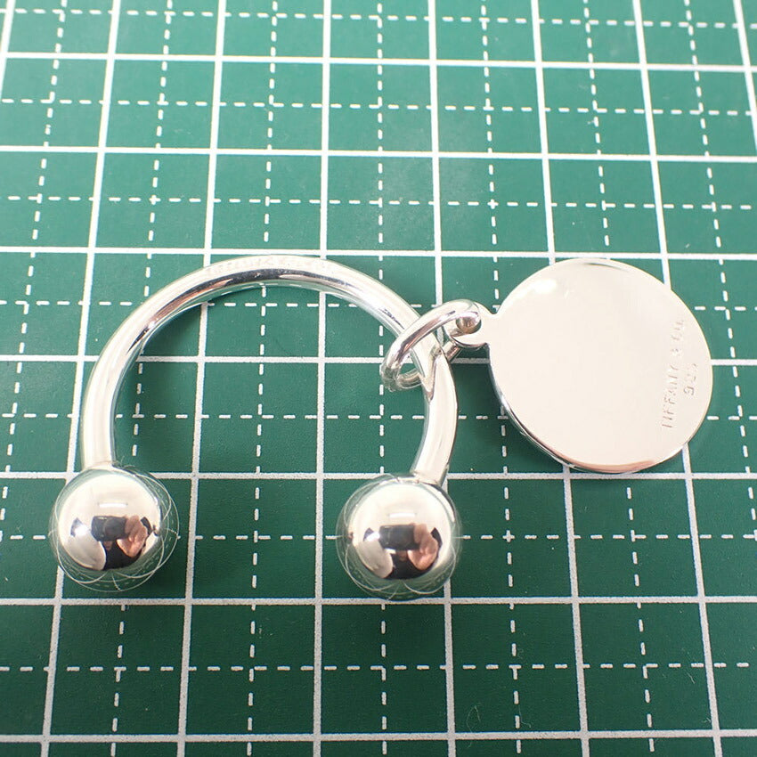 【中古】TIFFANY/ティファニー 925 リターントゥティファニーラウンドタグ キーリング/j196-10