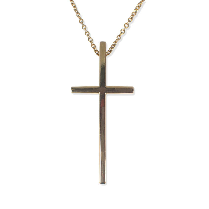 【中古】TIFFANY/ティファニー 750 メトロクロス ペンダント/ネックレス/j196-11