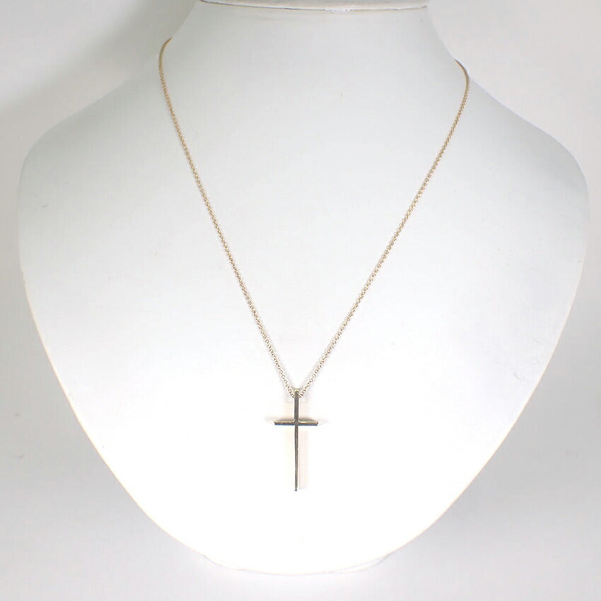【中古】TIFFANY/ティファニー 750 メトロクロス ペンダント/ネックレス/j196-11