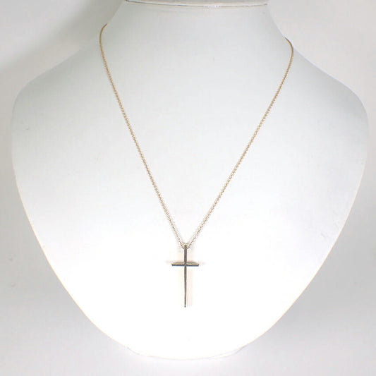 【中古】TIFFANY/ティファニー 750 メトロクロス ペンダント/ネックレス/j196-11