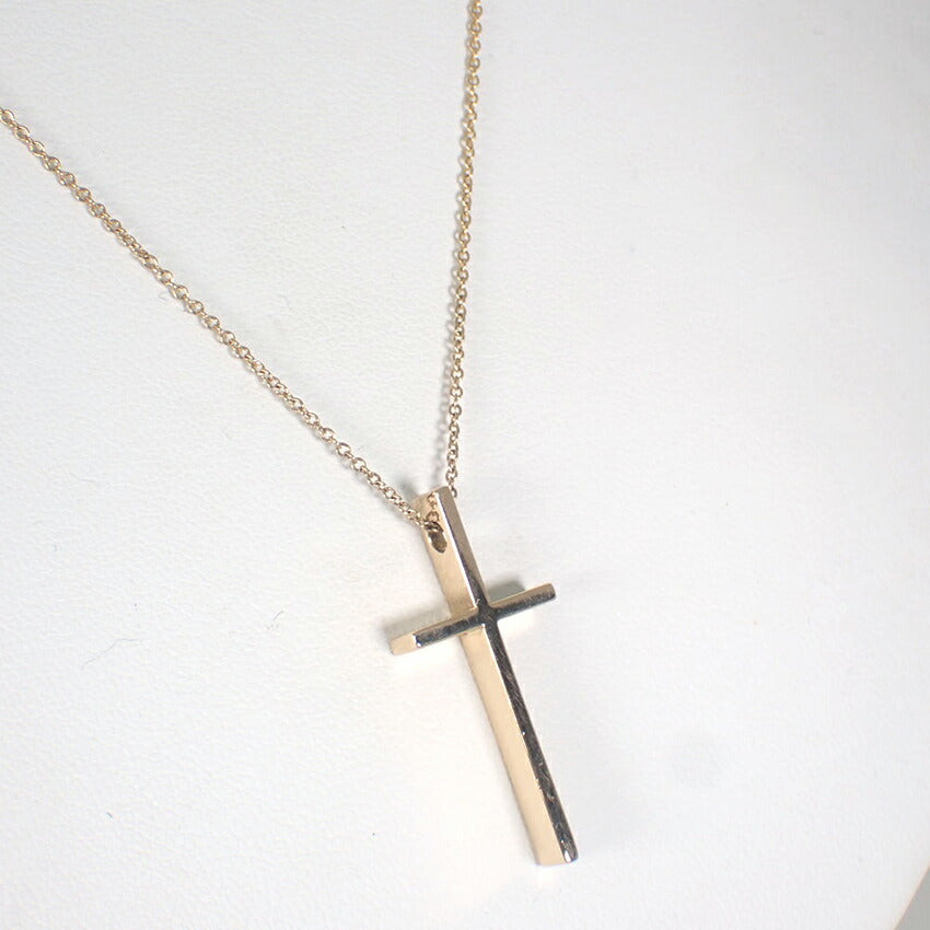 【中古】TIFFANY/ティファニー 750 メトロクロス ペンダント/ネックレス/j196-11