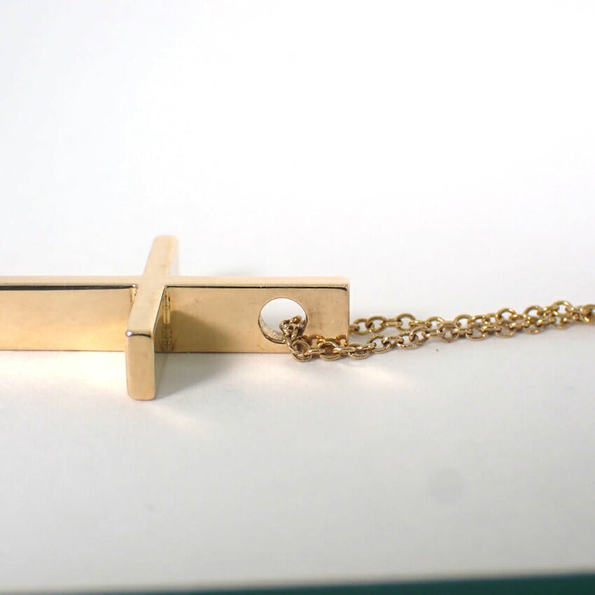【中古】TIFFANY/ティファニー 750 メトロクロス ペンダント/ネックレス/j196-11