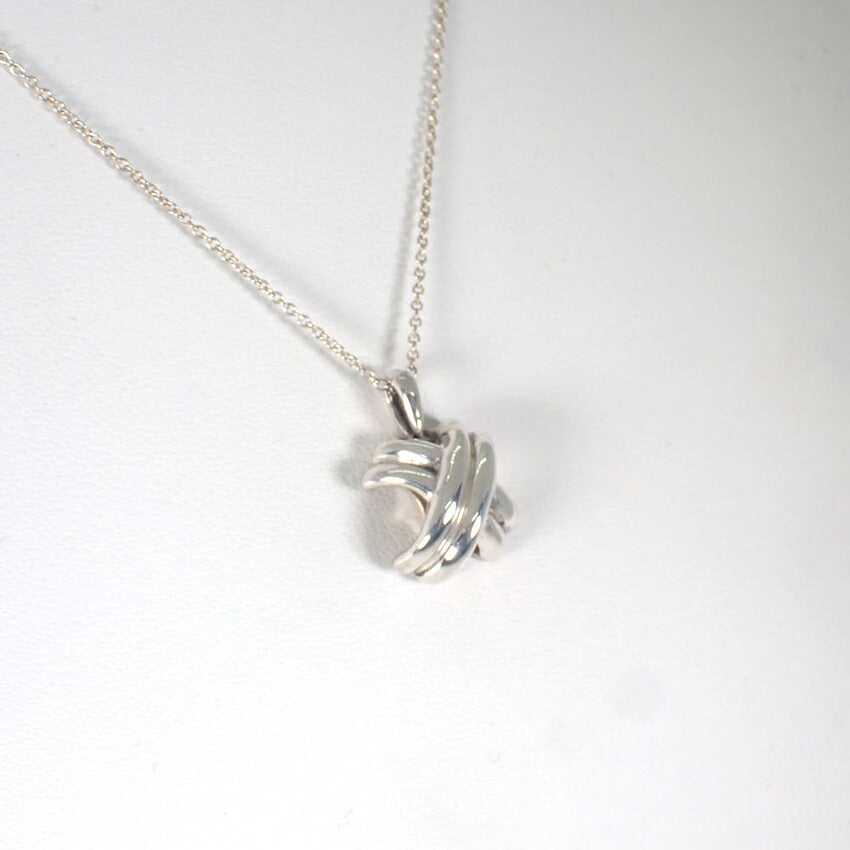 【中古】TIFFANY/ティファニー 925 シグネチャー クロス ペンダント/ネックレス/j196-3