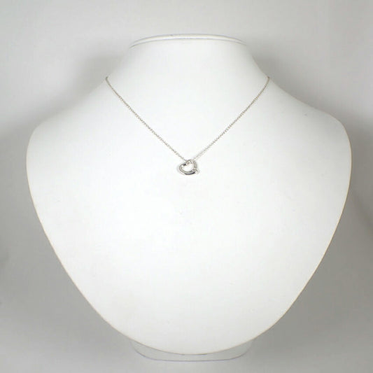【中古】TIFFANY/ティファニー 925 オープンハート ペンダント/ネックレス/j197-15