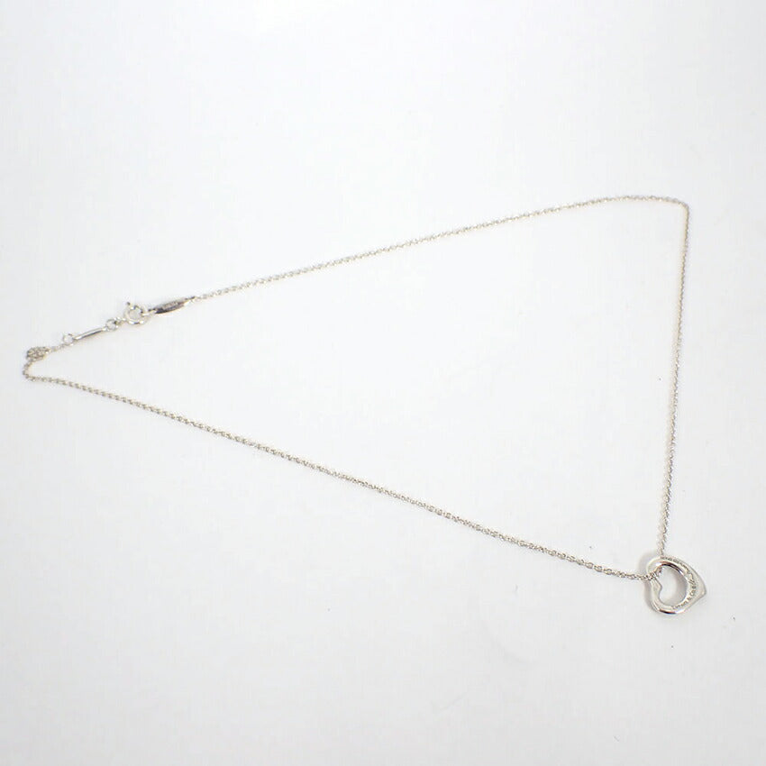 【中古】TIFFANY/ティファニー 925 オープンハート ペンダント/ネックレス/j197-15
