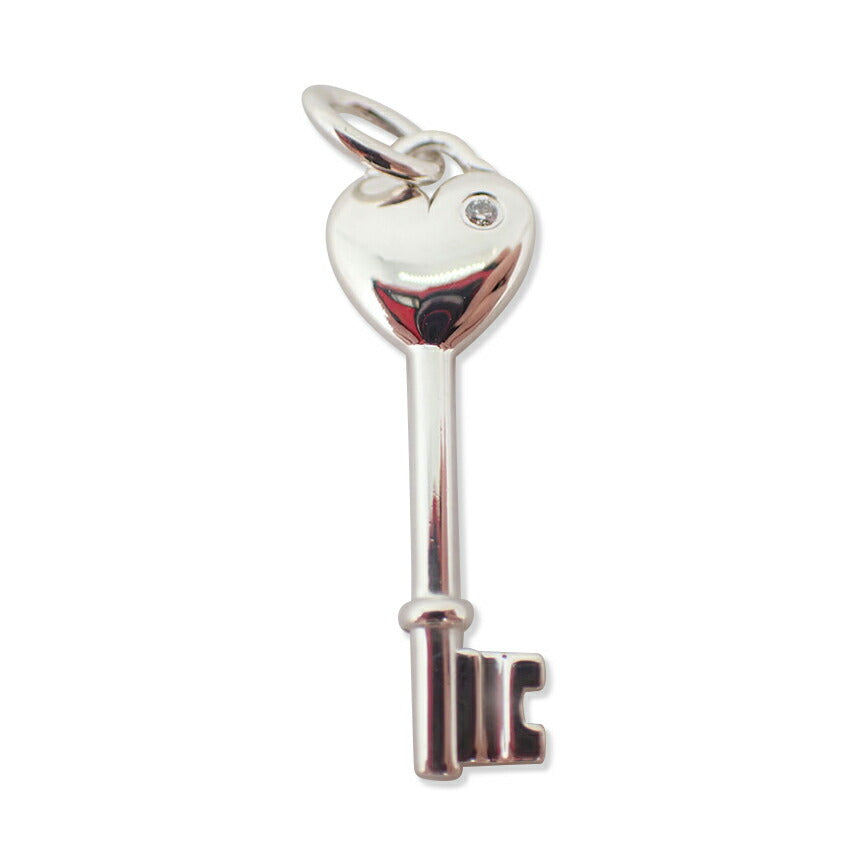 【中古】TIFFANY/ティファニー 925 ハートキー ダイヤモンド ペンダントトップ/j197-1