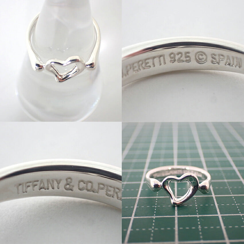 【中古】TIFFANY/ティファニー 925 オープンハート リング/10号/j199-1