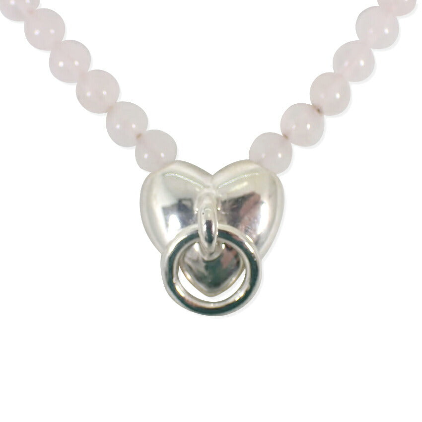 【中古】TIFFANY/ティファニー 925/ローズクオーツ ドアノック ペンダント/ネックレス/j199-2