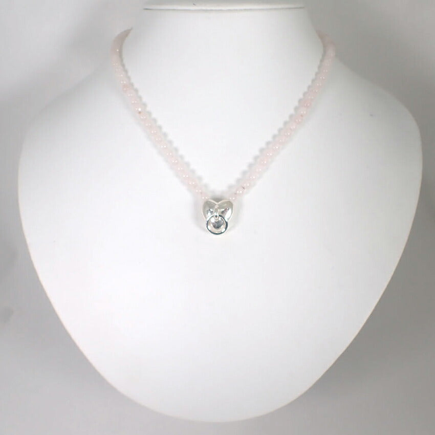 【中古】TIFFANY/ティファニー 925/ローズクオーツ ドアノック ペンダント/ネックレス/j199-2