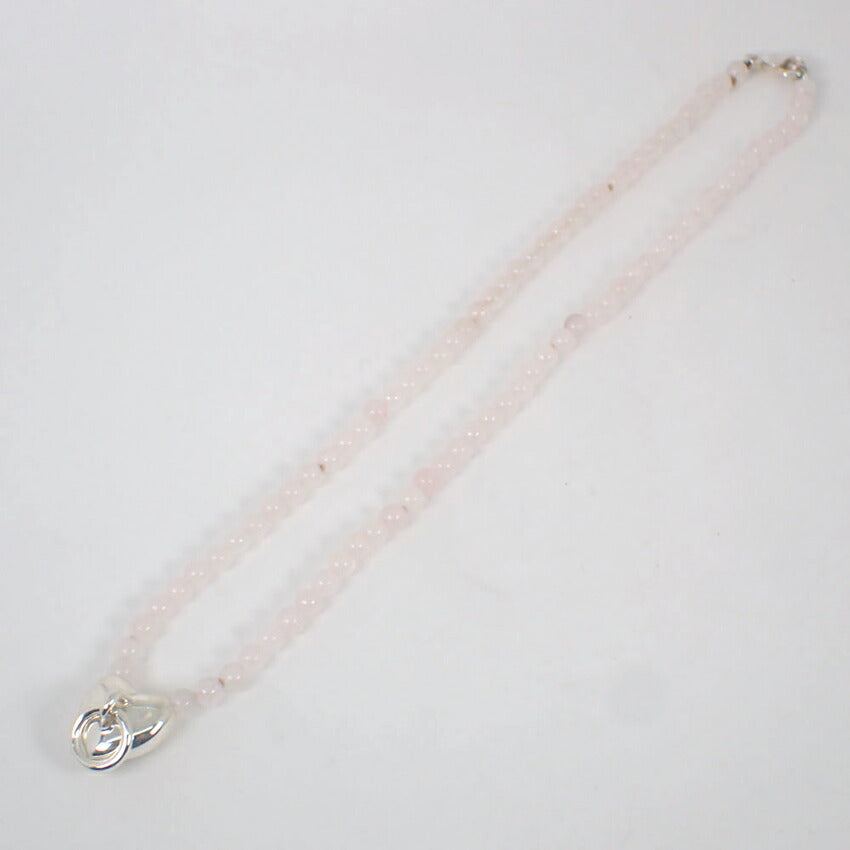 【中古】TIFFANY/ティファニー 925/ローズクオーツ ドアノック ペンダント/ネックレス/j199-2