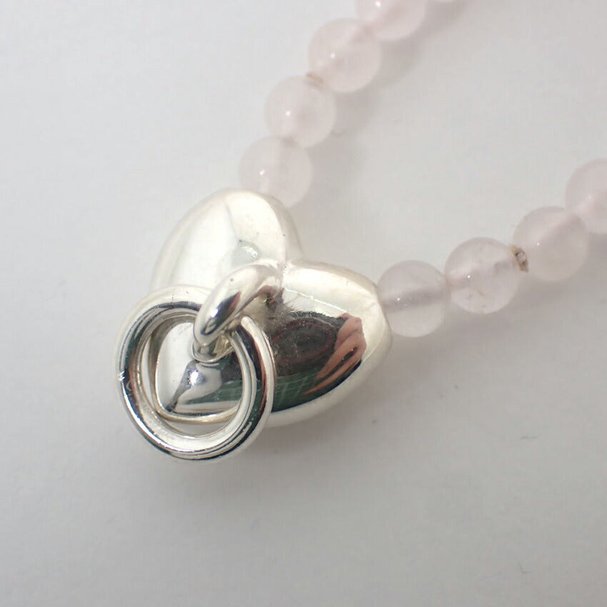【中古】TIFFANY/ティファニー 925/ローズクオーツ ドアノック ペンダント/ネックレス/j199-2