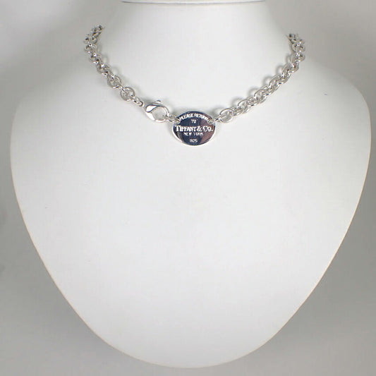 【中古】TIFFANY/ティファニー 925 リターントゥティファニー ハートタグ チョーカー/ネックレス/j199-7