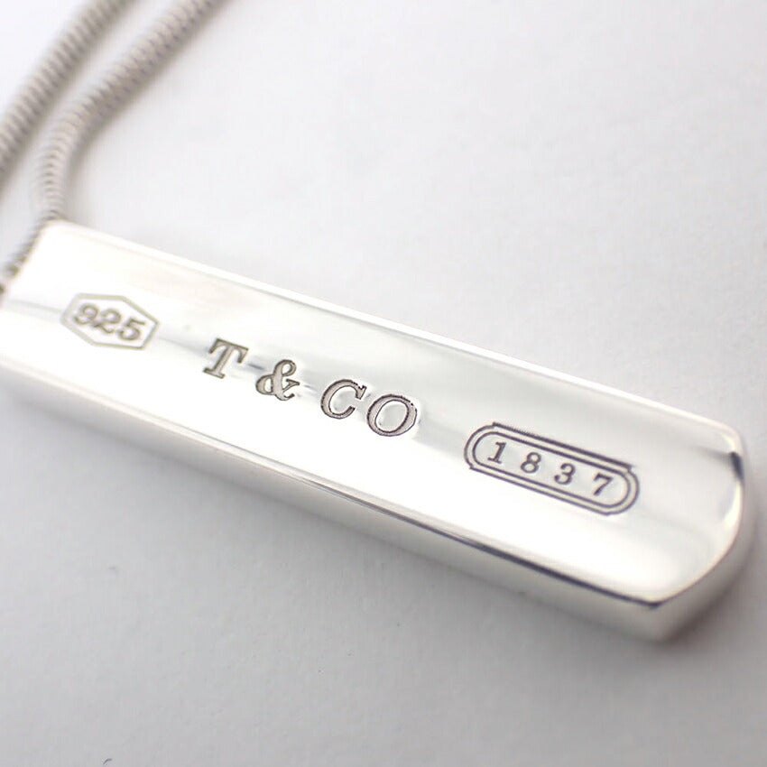 【中古】TIFFANY/ティファニー 925 1837 バー ペンダント/ネックレス/j200-2