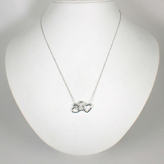 【中古】TIFFANY/ティファニー 925 トリプルハート ペンダント/ネックレス/j200-7