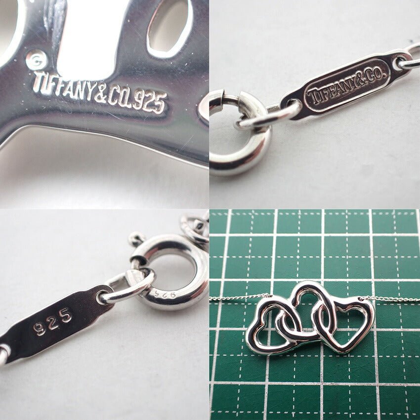 【中古】TIFFANY/ティファニー 925 トリプルハート ペンダント/ネックレス/j200-7