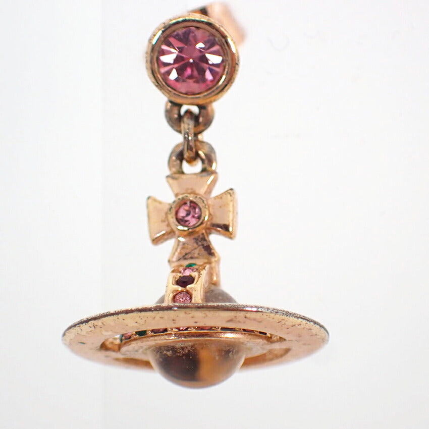 【中古】Vivienne Westwood/ヴィヴィアンウエストウッド オーブ カラーストーン ピアス/j201-10