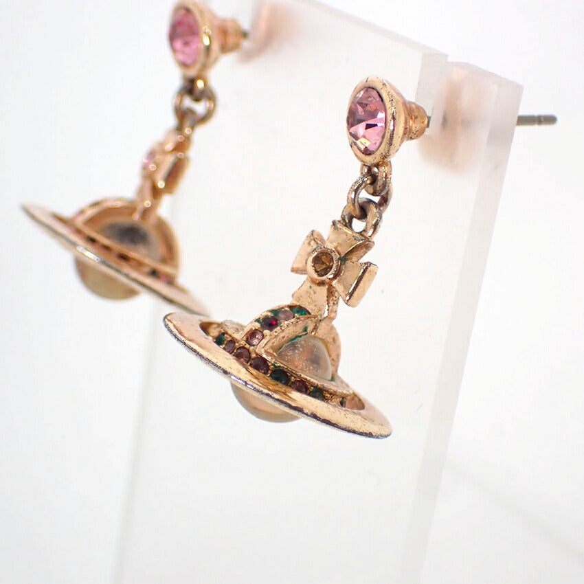 【中古】Vivienne Westwood/ヴィヴィアンウエストウッド オーブ カラーストーン ピアス/j201-10